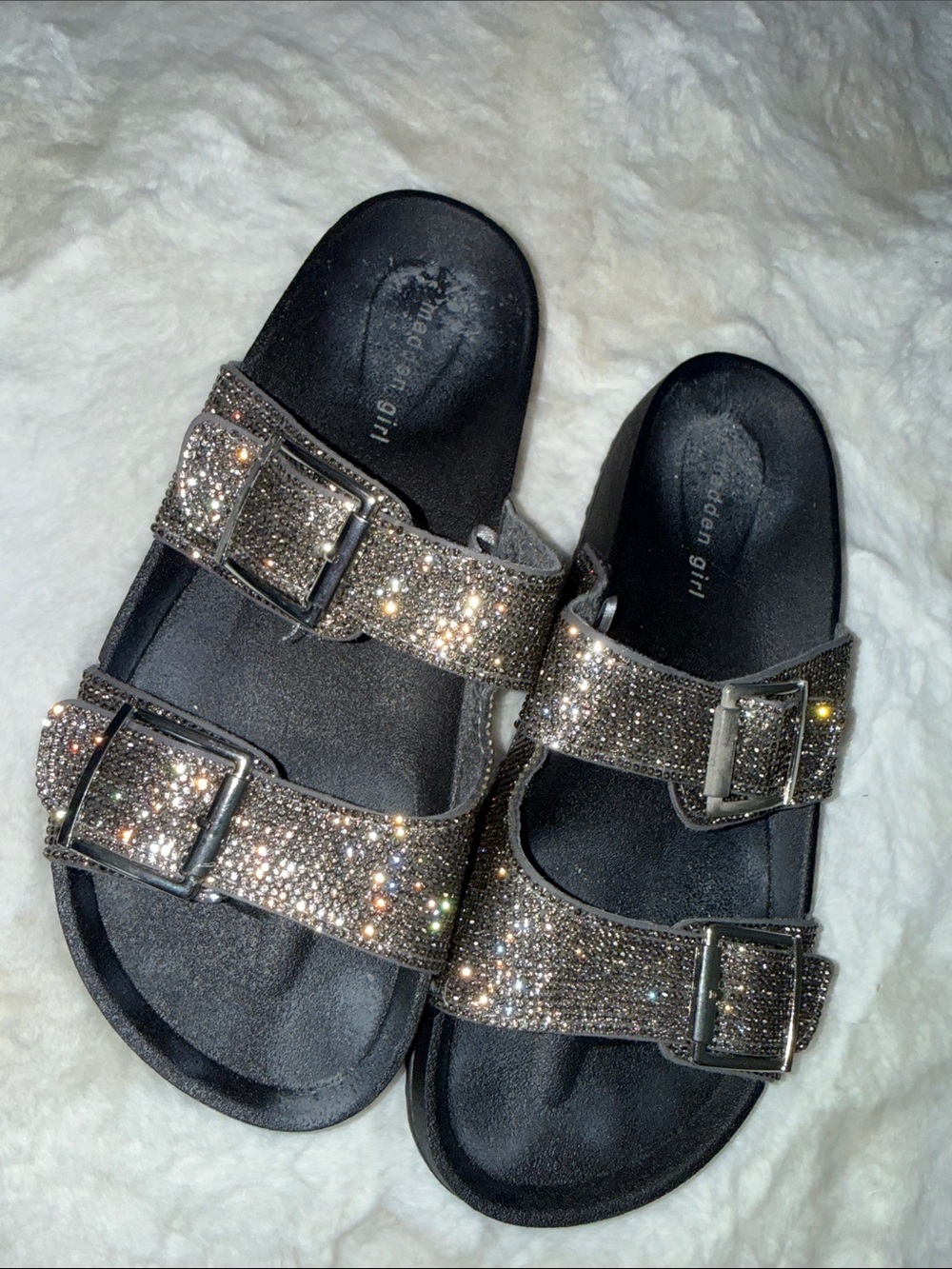 Madden Girl Crystal Sandals - Black